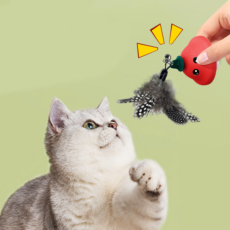 Retractable Pet Wand Suction Cup Interactive Toy