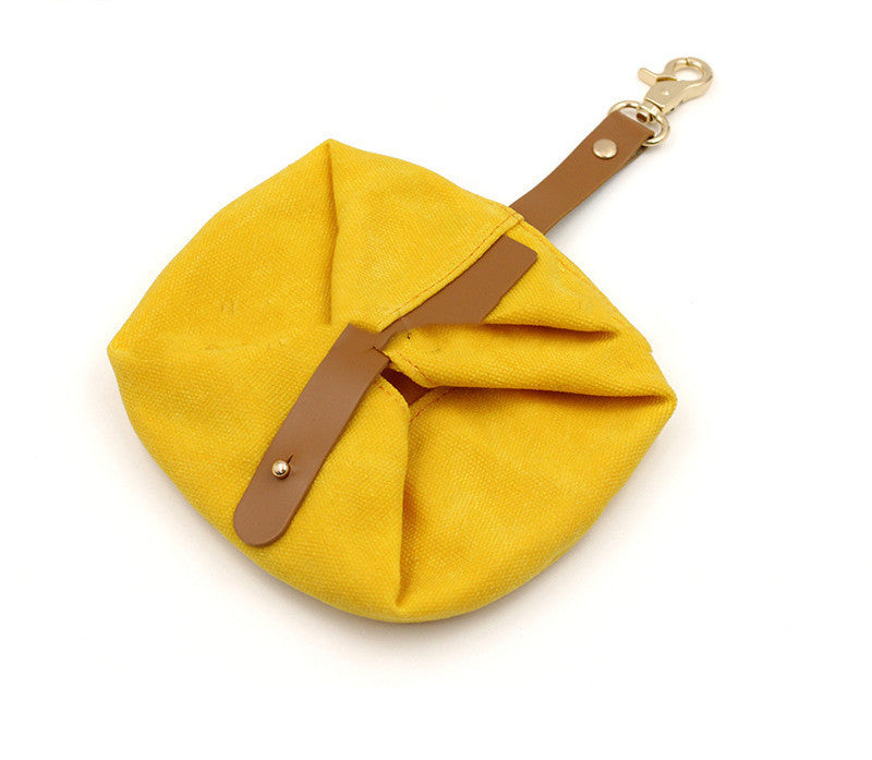 Folding Canvas Portable Pet Feeding And Water Bowl