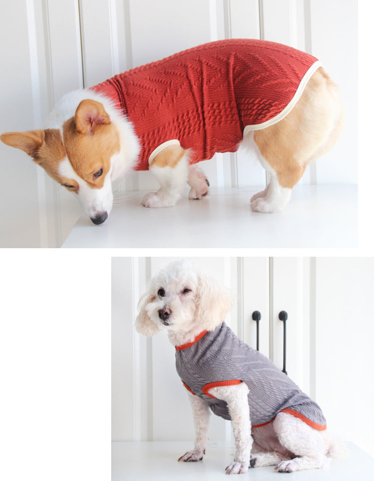 Vintage Twist Pet Sweater Knit Clothing