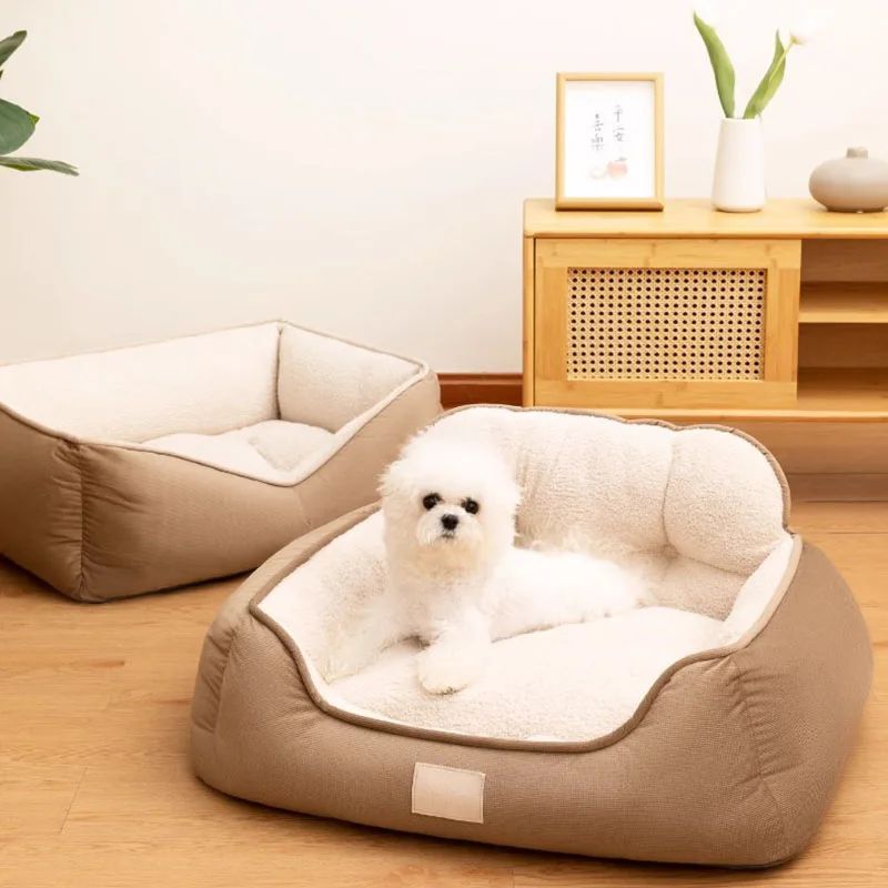 Cozy Plush Washable Pet Bed Soft Indoor Sofa