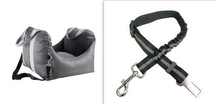 Waterproof Car Seat Carrier Basket for Pets with Safety Mesh