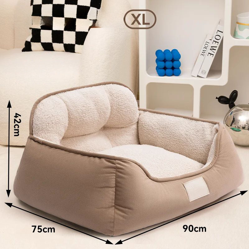 Cozy Plush Washable Pet Bed Soft Indoor Sofa