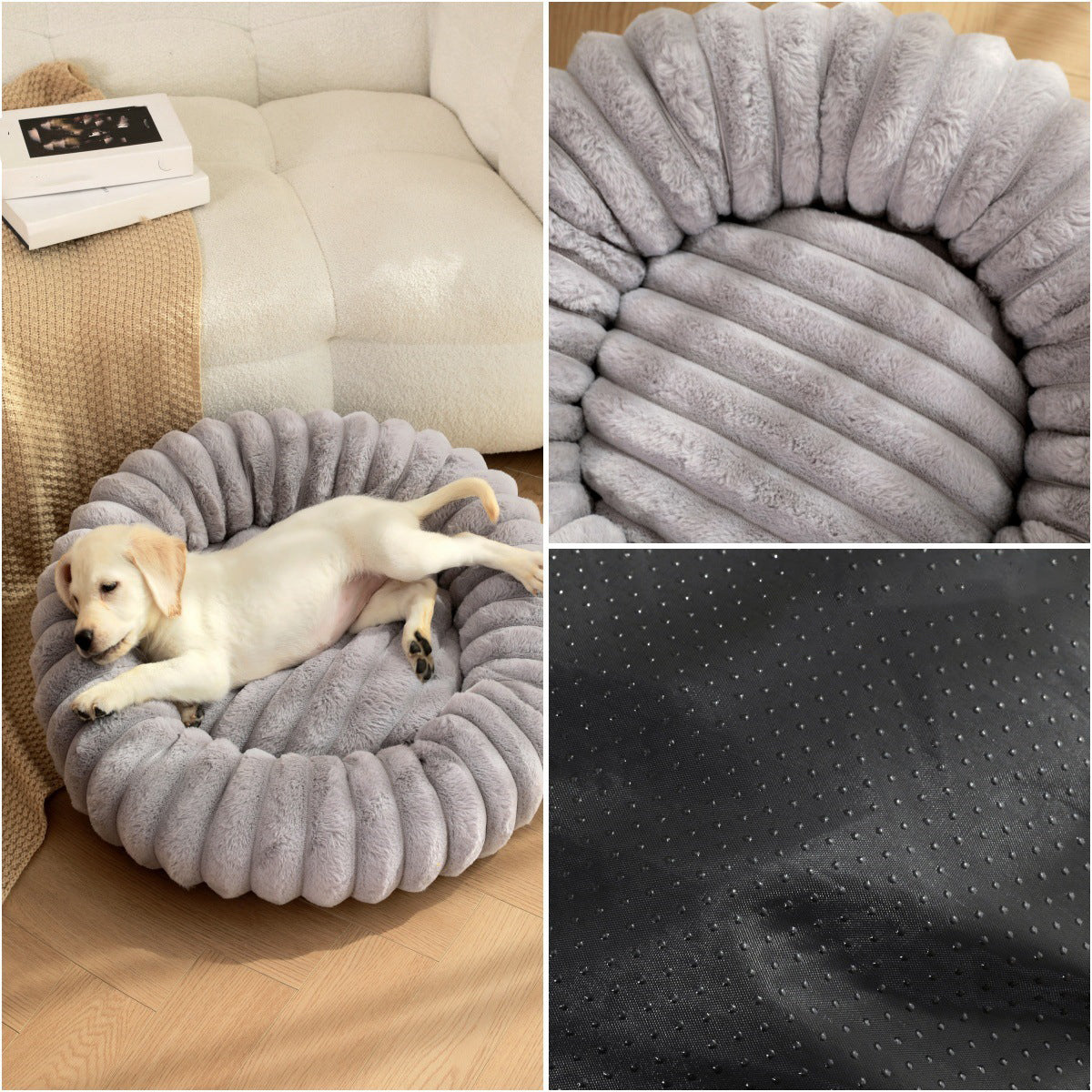 High-Weight Plush Pet Nest Round Warm Bed
