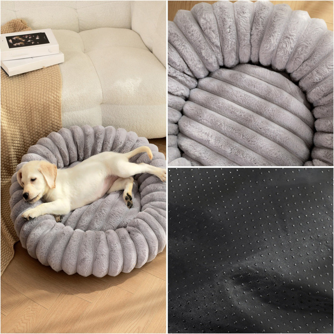 High-Weight Plush Pet Nest Round Warm Bed