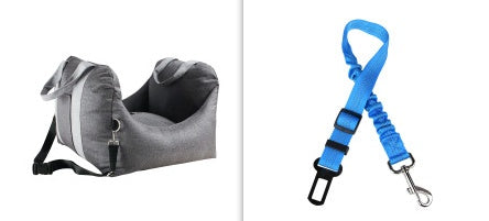 Waterproof Car Seat Carrier Basket for Pets with Safety Mesh