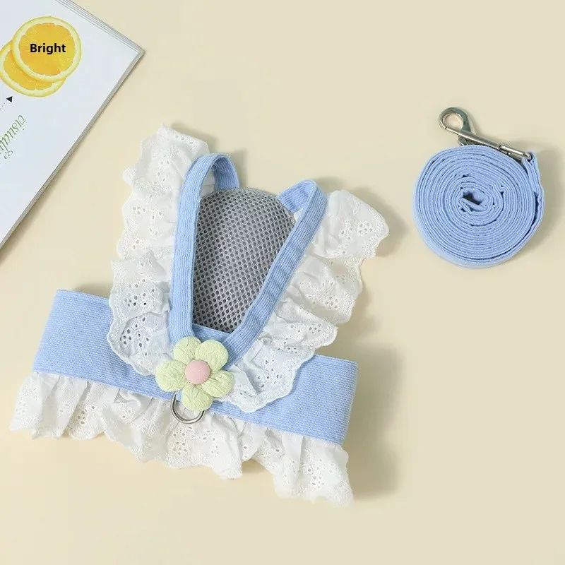 Summer Pet Safety Leash And Collar Harness