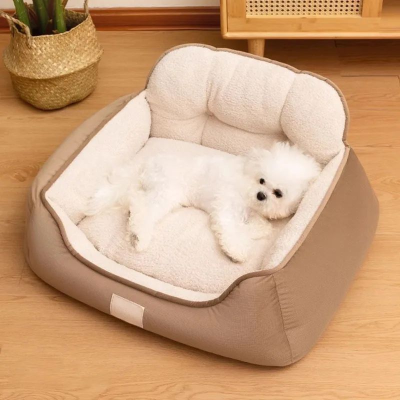 Cozy Plush Washable Pet Bed Soft Indoor Sofa