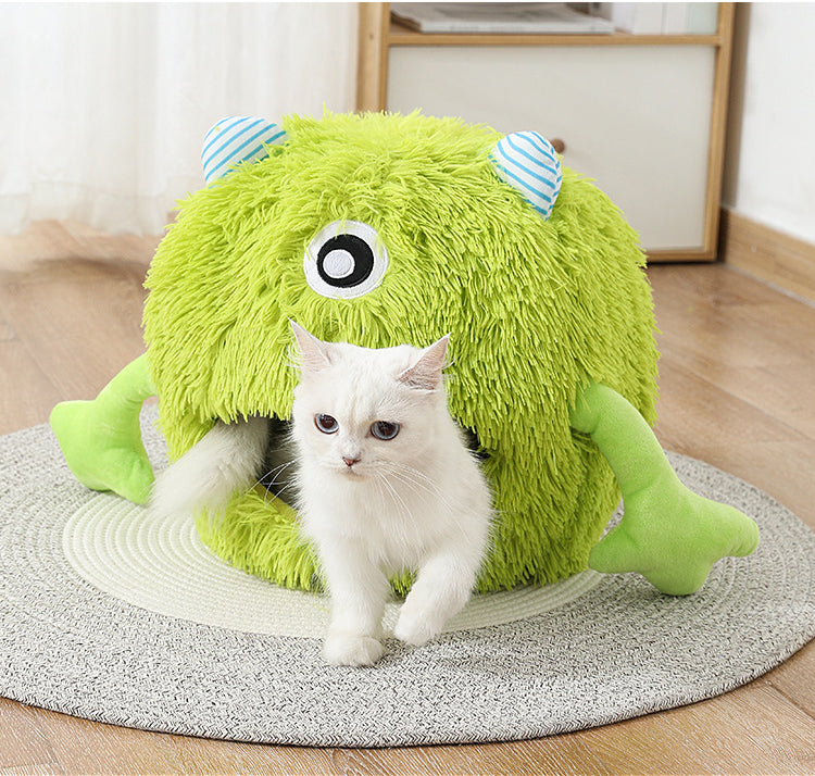 Machine Washable Plush Round Pet Bed