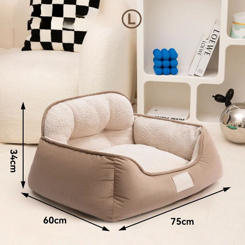 Cozy Plush Washable Pet Bed Soft Indoor Sofa