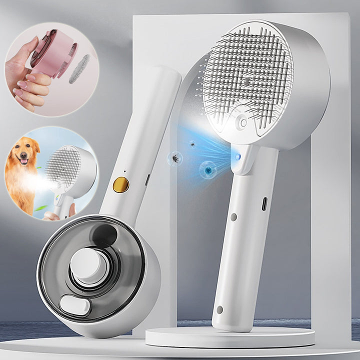 Self-Cleaning Pet Hair Remover Brush Grooming Tool