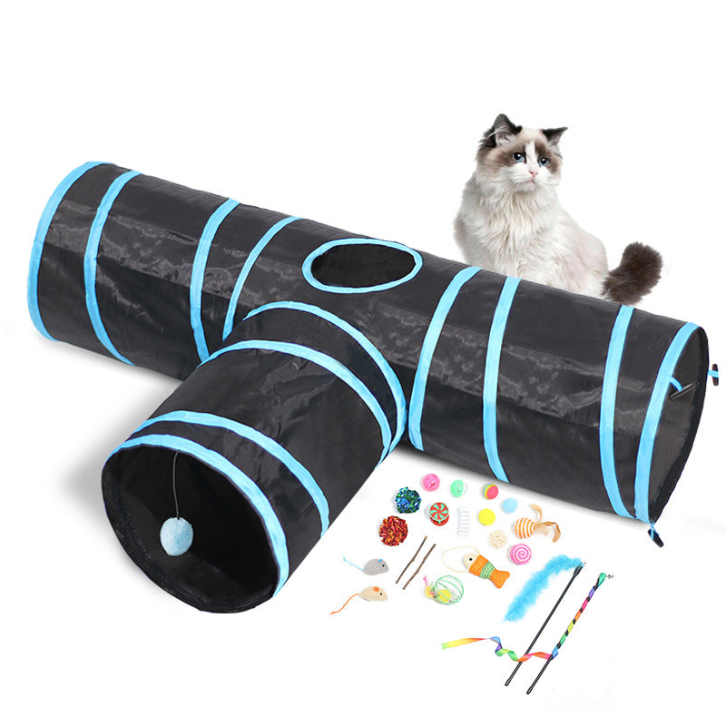 Foldable Pet Tunnel Climbing Path Interactive Play Toy