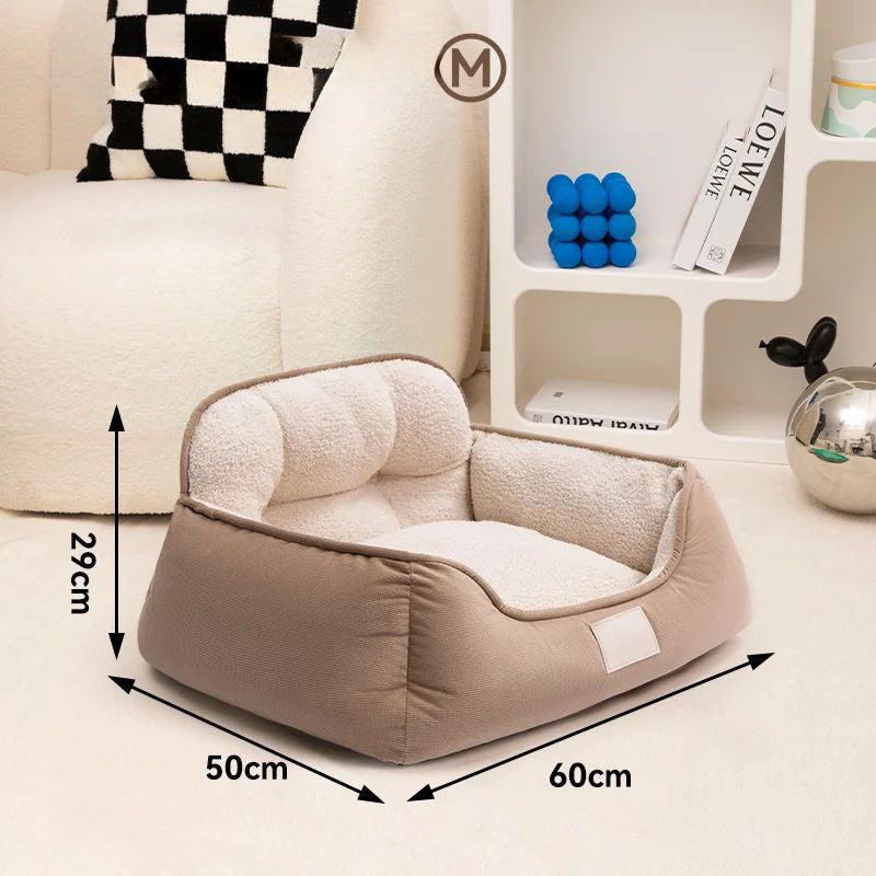 Cozy Plush Washable Pet Bed Soft Indoor Sofa